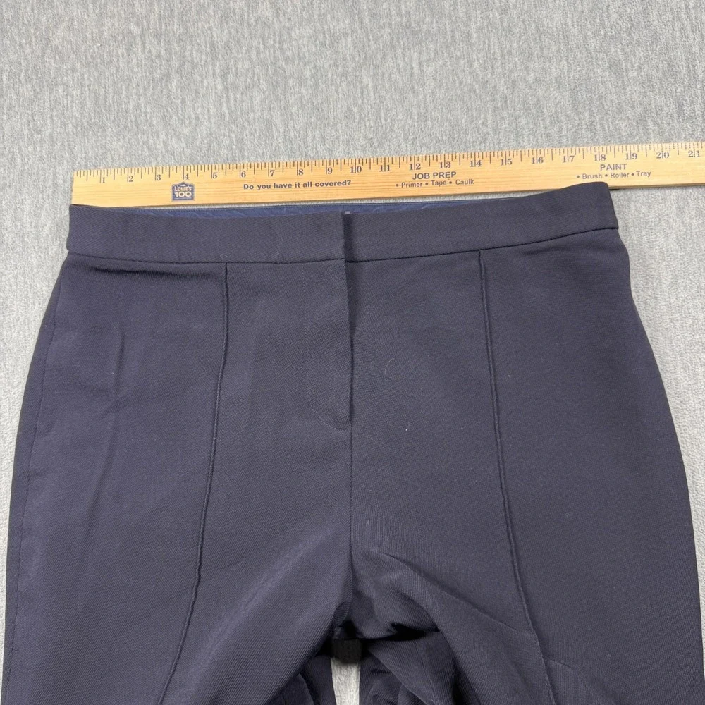 Tory Burch Pants Womens 16 Blue Straight Leg Dress Trousers Crease Front Elastic